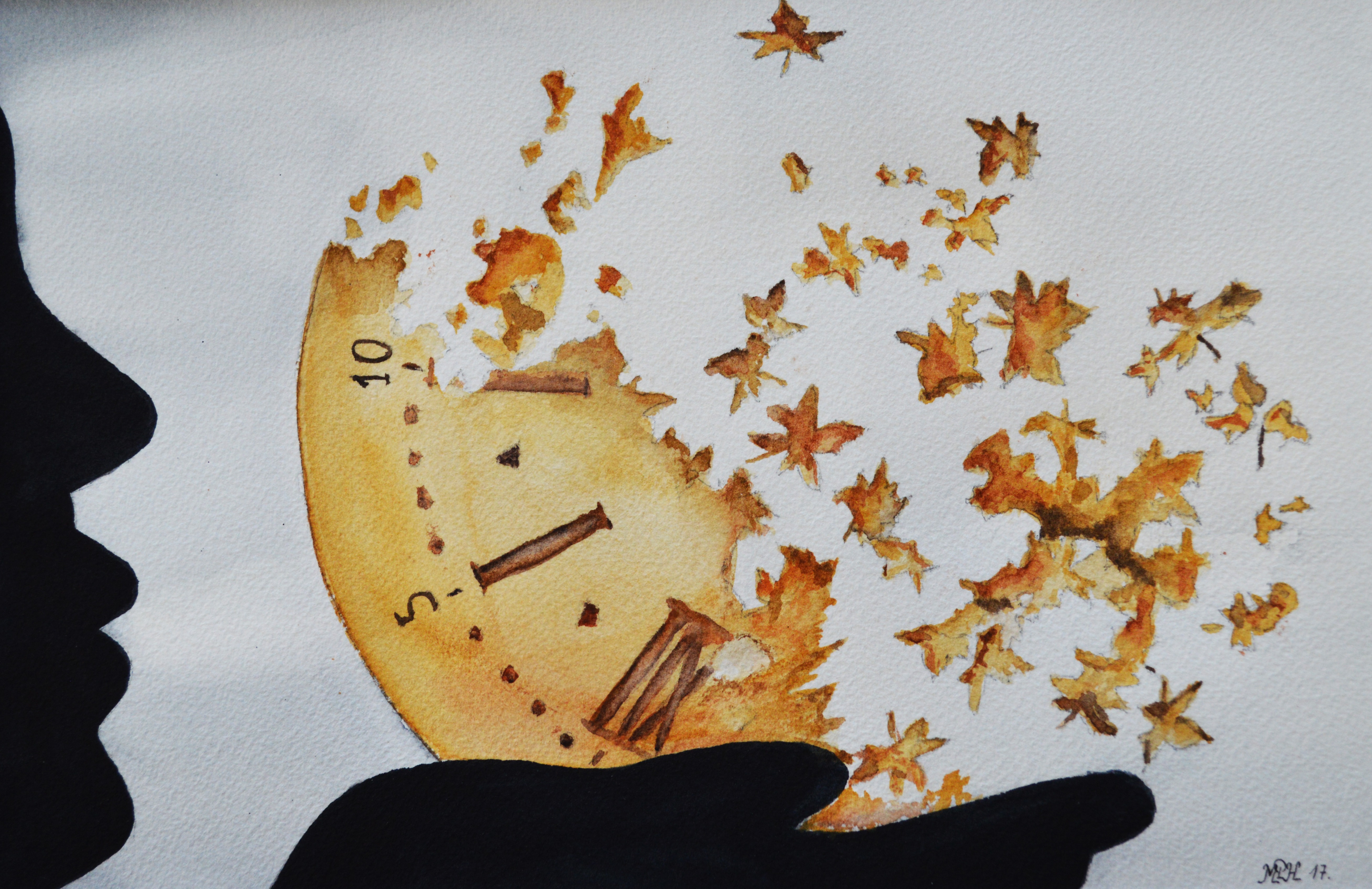 Aquarelle n°111: "Le temps emporté par le vent"
